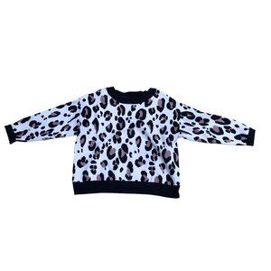 EVRI Cheetah Pullover Sweater 1X Women's Beige Sweatshirt Long Sleeve​​​​
